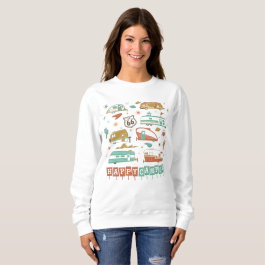 Route 66 Happy Camper Sweatshirt (Vorne ganz)