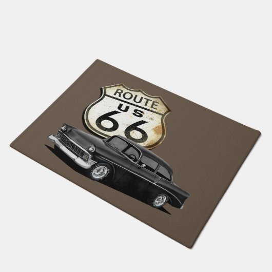 Route 66 Hardtop Fußmatte (Schrägansicht)