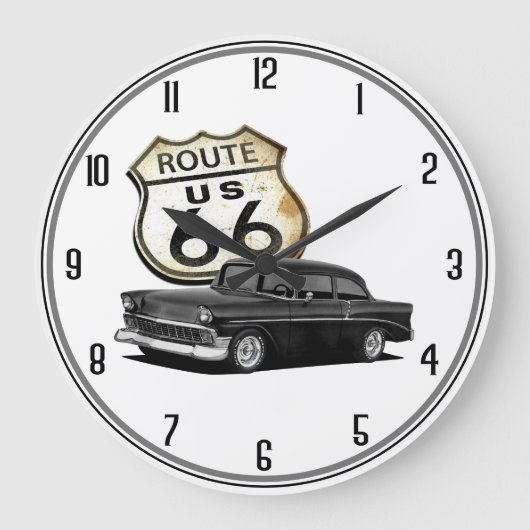Route 66 Hardtop Große Wanduhr (Vorderseite)