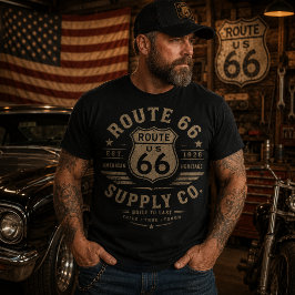 Route 66 Heritage Supply Co Vintage Americana T-Shirt