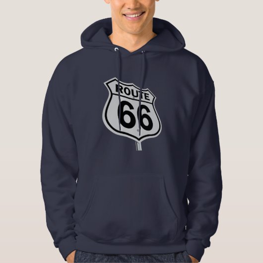 Route 66 Herren-Kapuze. Hoodie (Vorderseite)