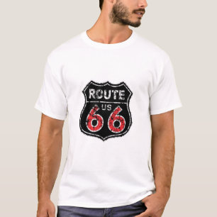 Route 66 Highway Historisches Neues Routenschild T T-Shirt