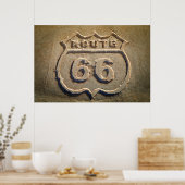 Route 66 historisches Zeichen, Arizona Poster (Küche)