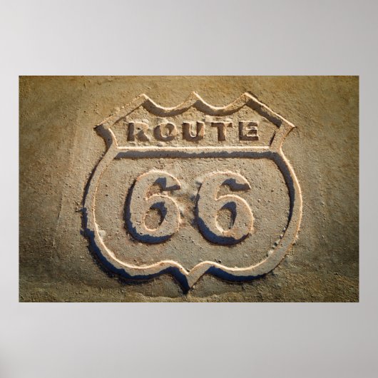 Route 66 historisches Zeichen, Arizona Poster (Vorne)
