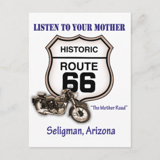 Route 66-Hören Sie auf Ihre Mutter - Seligman Postkarte