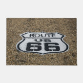 Route 66 im US-Highway Shield auf Gehsteig gestric Fußmatte (Vorderseite)