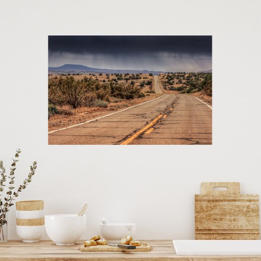 Route 66 in der Wüste Poster (Küche)