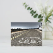 Route 66 in der Wüste Postkarte (Stehend Vorderseite)