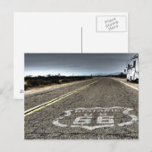 Route 66 in der Wüste Postkarte (Vorne/Hinten)