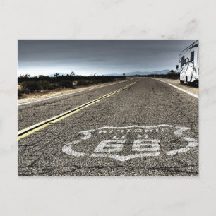 Route 66 in der Wüste Postkarte