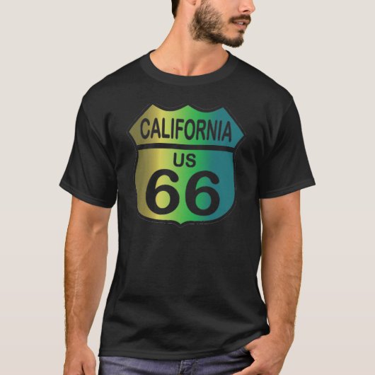 Route 66 in kalifornischem Shirt (Vorderseite)