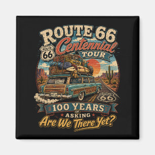 Route 66 Jahrhundert Familienreise Nostalgie Magnet
