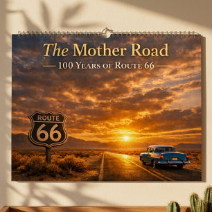 Route 66 Jahrhundert-Jubiläum Vintage Mother Road  Kalender