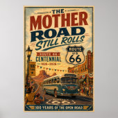 Route 66 Jahrhundertfeier Straßenbilder Poster (Vorne)