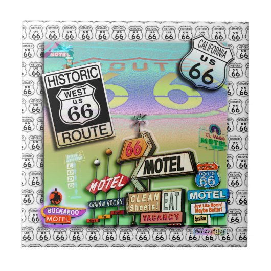 Route 66 Kachel (Vorderseite)