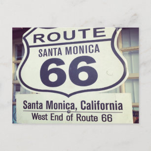 Route 66 Kalifornien Santa Monica Postkarte