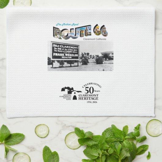 Route 66 Kitchen Tea Towel Geschirrtuch (Gefaltet)