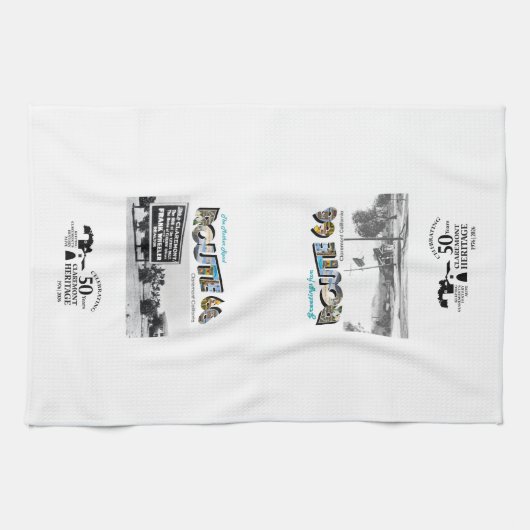 Route 66 Kitchen Tea Towel Geschirrtuch (Horizontal)