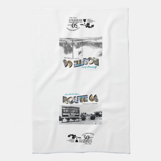 Route 66 Kitchen Tea Towel Geschirrtuch (Vertikal)