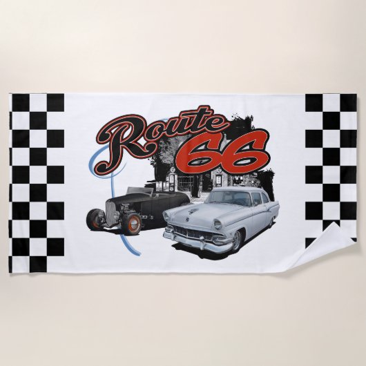 Route 66 Klassiker Strandtuch (Vorderseite)