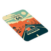 Route 66 Kontrast Design mit klassischem Auto Magnet (Rechte Seite)