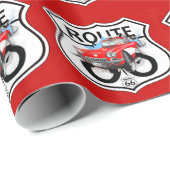 Route 66 life style love the freedom geschenkpapier (Rolleneckpunkt)