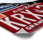 Route 66 Lizenzschild Art by Design Turnpike Poster (Ecke)