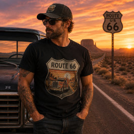 Route 66 LKW-Fahrer T-Shirt