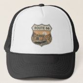 Route 66 LKW-Fahrer Truckerkappe (Vorderseite)