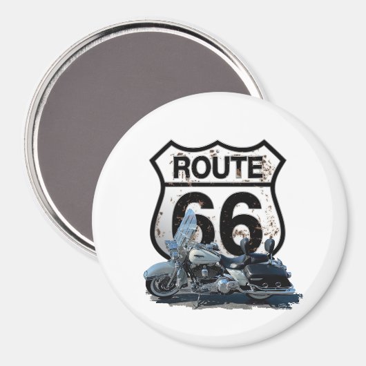 Route 66 magnent magnet (Vorderseite/Rückseite)