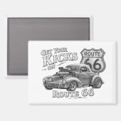 Route 66 Magnet (Vorderseite/Rückseite)