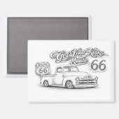 Route 66 Magnet (Vorderseite/Rückseite)