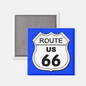 Route 66 Magnet (Vorderseite/Rückseite)
