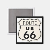 Route 66 Magnet (Vorderseite/Rückseite)