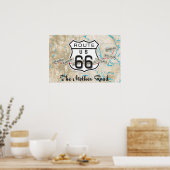 Route 66 Map Poster (Küche)
