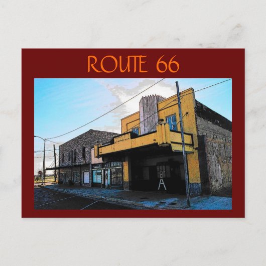 Route 66 (McLean) Postkarte (Vorderseite)