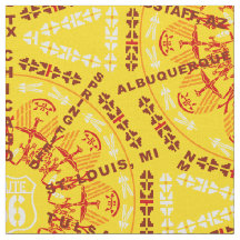 Route 66 Medallion in Golden Gelb