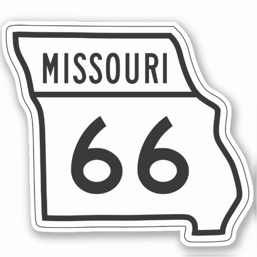 Route 66 MISSOURI Staat Reisezeichen-Aufkleber Aufkleber (Vorderseite)