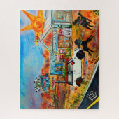 Route 66 mit Marvin und Poodles PUZZLE (Vertikal)