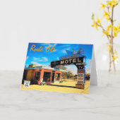 Route 66 Motel Card Karte (Gelbe Blume)