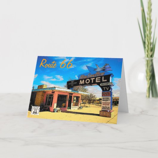 Route 66 Motel Card Karte (Vorderseite)