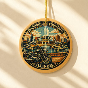 Route 66 Mother Road Chicago Urlaub Keramik Ornament