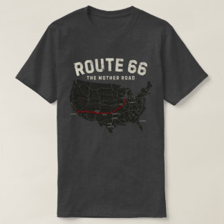 Route 66 Mother Road Karte T-Shirt