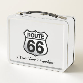 Route 66 Motorrad-Metal-Lunch Box Metall Brotdose