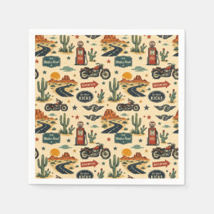 Route 66 Motorradparty-Tisch Americana Serviette