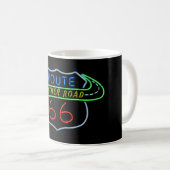 Route 66 Mutter Neon Schild Kaffeetasse (VorderseiteRechts)