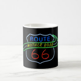 Route 66 Mutter Neon Schild Kaffeetasse
