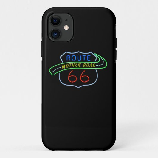 Route 66, Mutterstrasse, Neon-Zeichen Case-Mate iPhone Hülle (Rückseite)