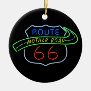Route 66, Mutterstrasse, Neon-Zeichen Keramikornament