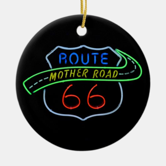 Route 66, Mutterstrasse, Neon-Zeichen Keramikornament (Vorne)